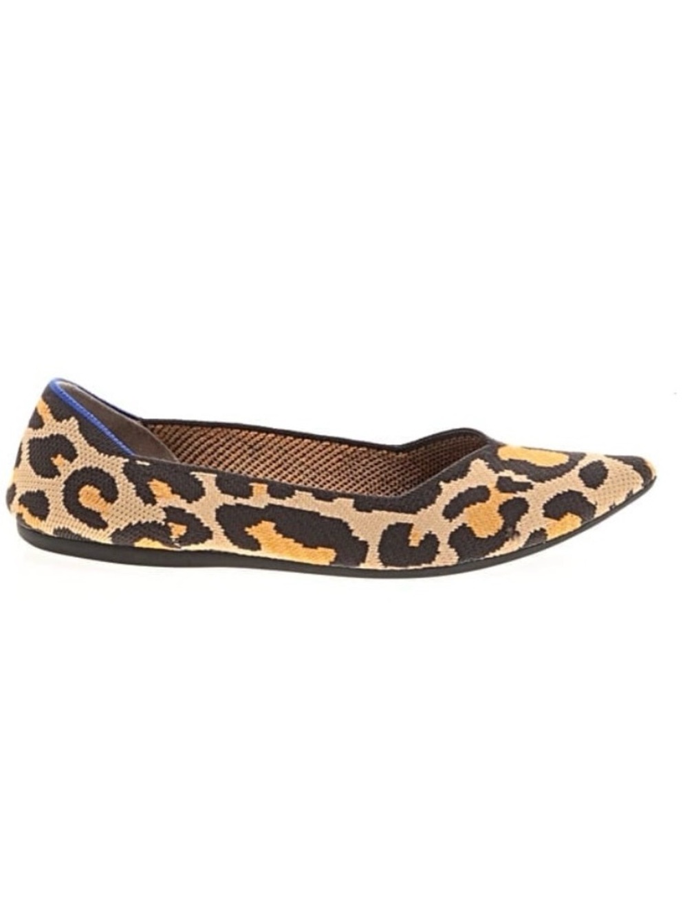 Rothy’s The Point Big Cat Leopard Knit Flats Women’s 9.5 Retired